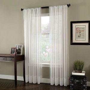 Curtainworks Soho Voile Sheer Curtain Panel, 59 by 95", Winter White